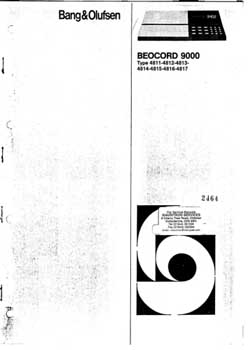 Bang and Olufsen Beocord 9000 (C) service manual PDF